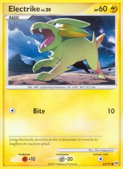 Carte Pokémon Dynavolt 063/099, extension Arceus (sortie anglaise)