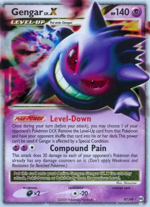 Carte Pokémon Ectoplasma LV.X 097/099, extension Arceus (sortie anglaise)