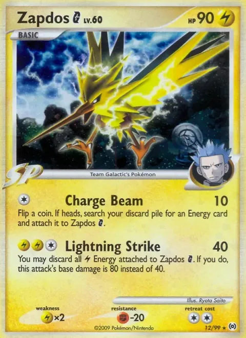 Carte Pokémon Électhor G 012/099, extension Arceus (sortie anglaise)
