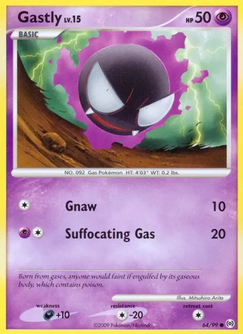Carte Pokémon Fantominus 064/099, extension Arceus (sortie anglaise)