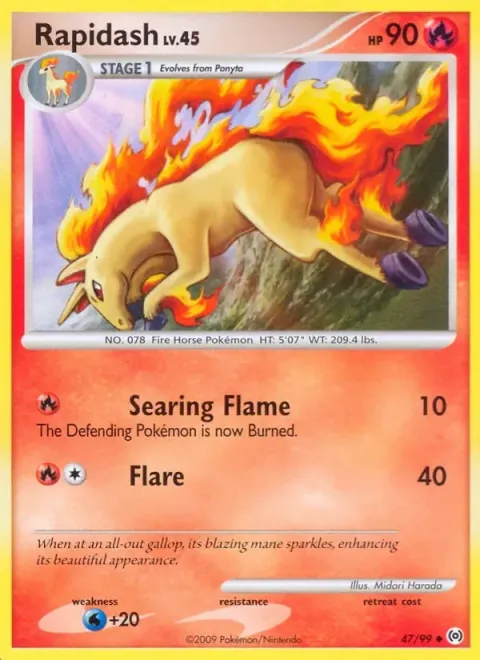Carte Pokémon Galopa 047/099, extension Arceus (sortie anglaise)