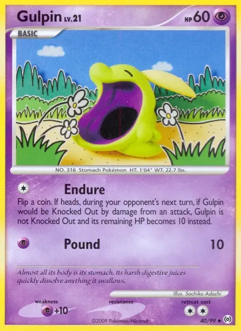 Carte Pokémon Gloupti 040/099, extension Arceus (sortie anglaise)