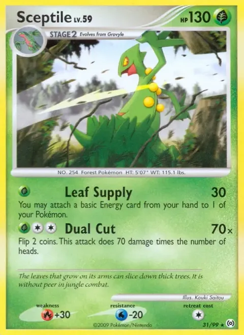 Carte Pokémon Jungko 031/099, extension Arceus (sortie anglaise)
