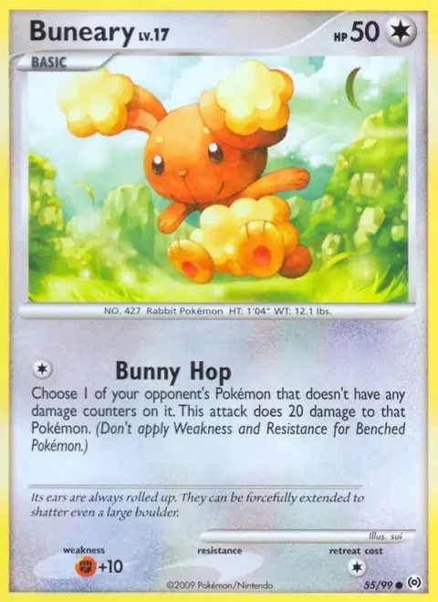 Carte Pokémon Laporeille 055/099, extension Arceus (sortie anglaise)