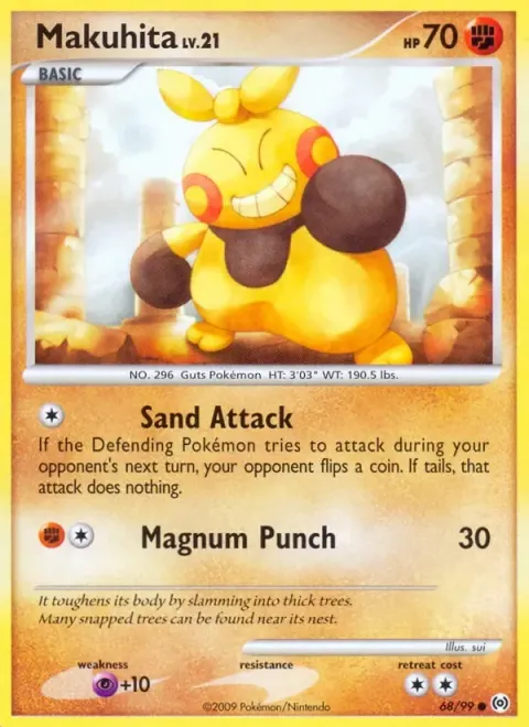 Carte Pokémon Makuhita 068/099, extension Arceus (sortie anglaise)