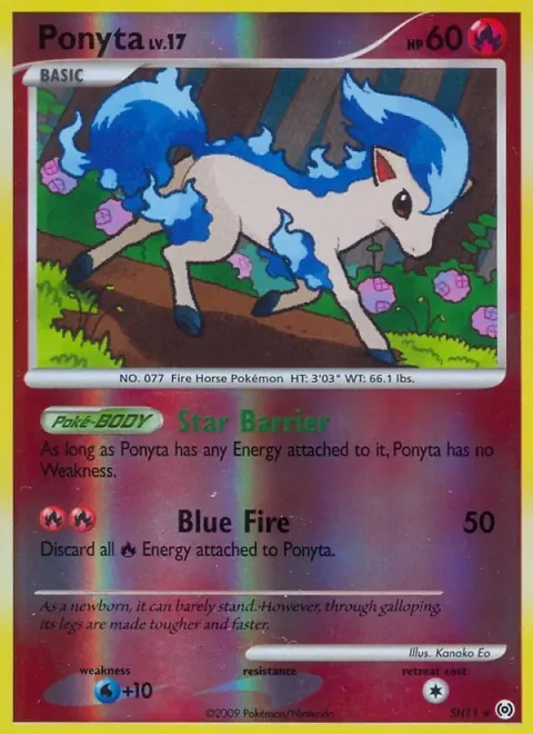 Carte Pokémon Ponyta SH11/SH03, extension Arceus (sortie anglaise)
