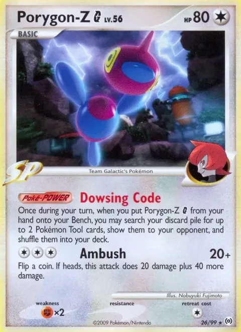 Carte Pokémon Porygon-Z G 026/099, extension Arceus (sortie anglaise)