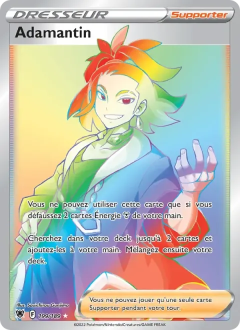 Carte Pokémon Adamantin 199/189, extension Astres Radieux