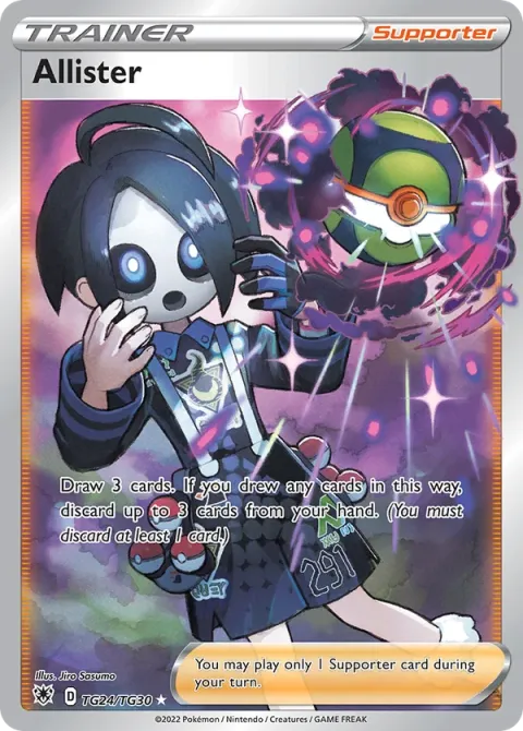 Carte Pokémon Alistair TG24/TG30, extension Astres Radieux