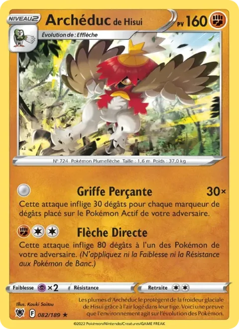 Carte Pokémon Archéduc de Hisui 082/189, extension Astres Radieux