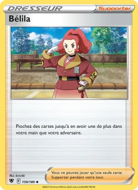 Carte Pokémon Bélila 159/189, extension Astres Radieux