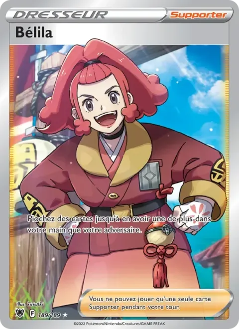 Carte Pokémon Bélila 189/189, extension Astres Radieux