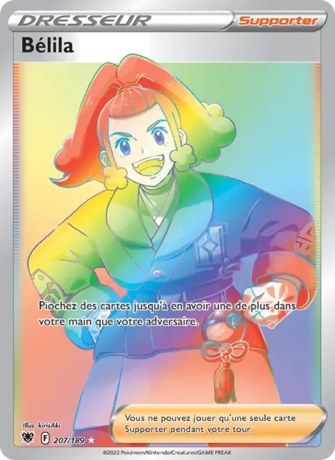 Carte Pokémon Bélila 207/189, extension Astres Radieux