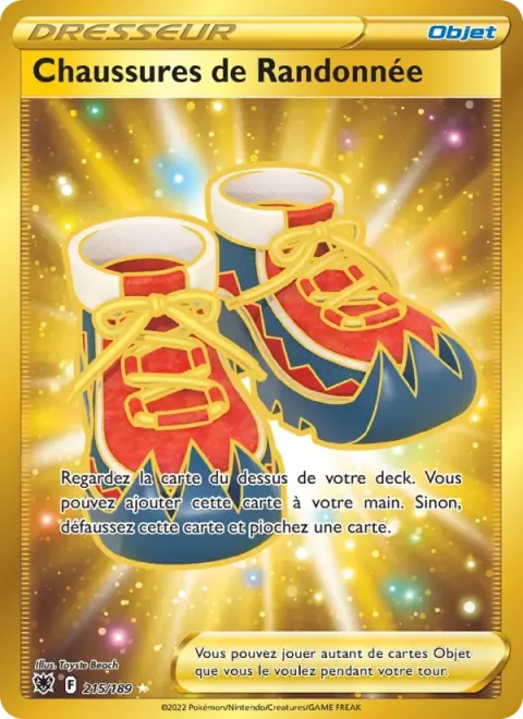 Carte Pokémon Chaussures de Randonnée 215/189, extension Astres Radieux