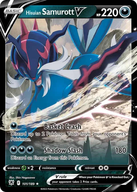 Carte Pokémon Clamiral de Hisui V 101/189, extension Astres Radieux