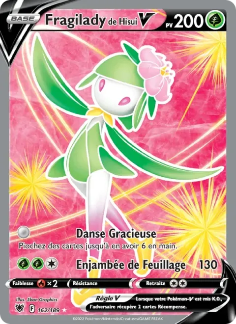 Carte Pokémon Fragilady de Hisui V 162/189, extension Astres Radieux