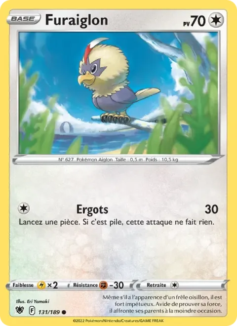 Carte Pokémon Furaiglon 131/189, extension Astres Radieux