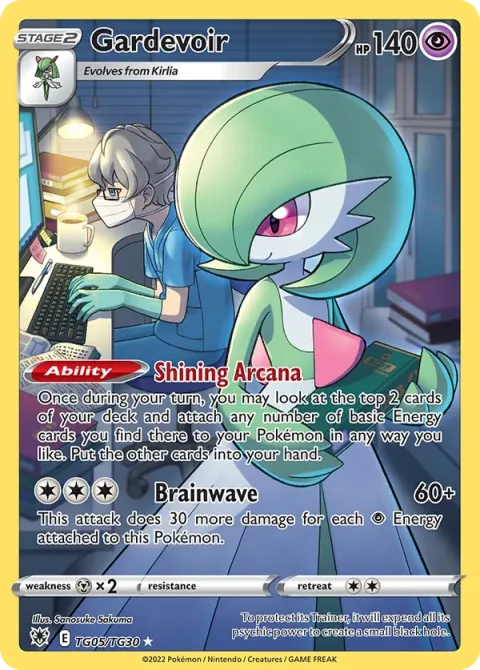 Carte Pokémon Gardevoir TG05/TG30, extension Astres Radieux