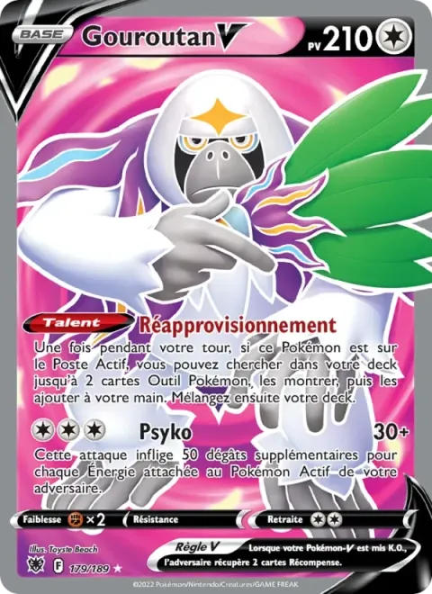 Carte Pokémon Gouroutan V 179/189, extension Astres Radieux