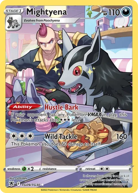 Carte Pokémon Grahyèna TG09/TG30, extension Astres Radieux
