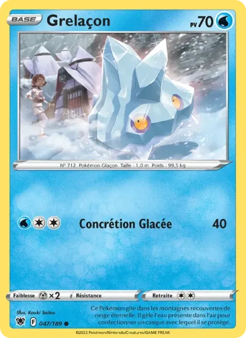 Carte Pokémon Grelaçon 047/189, extension Astres Radieux