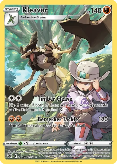Carte Pokémon Hachécateur TG08/TG30, extension Astres Radieux