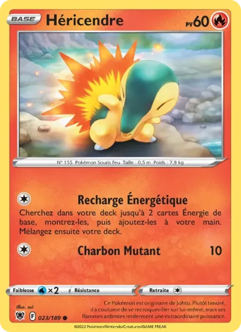 Carte Pokémon Héricendre 023/189, extension Astres Radieux