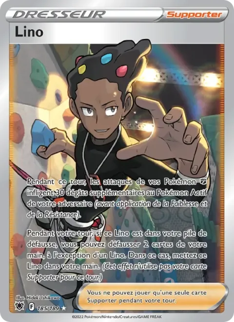 Carte Pokémon Lino 185/189, extension Astres Radieux