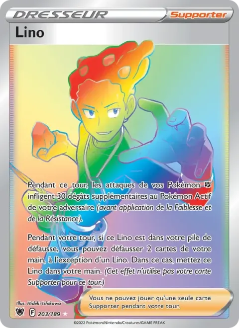 Carte Pokémon Lino 203/189, extension Astres Radieux