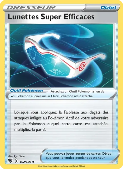 Carte Pokémon Lunettes Super Efficaces 152/189, extension Astres Radieux