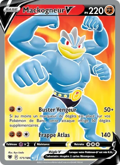 Carte Pokémon Mackogneur V 171/189, extension Astres Radieux