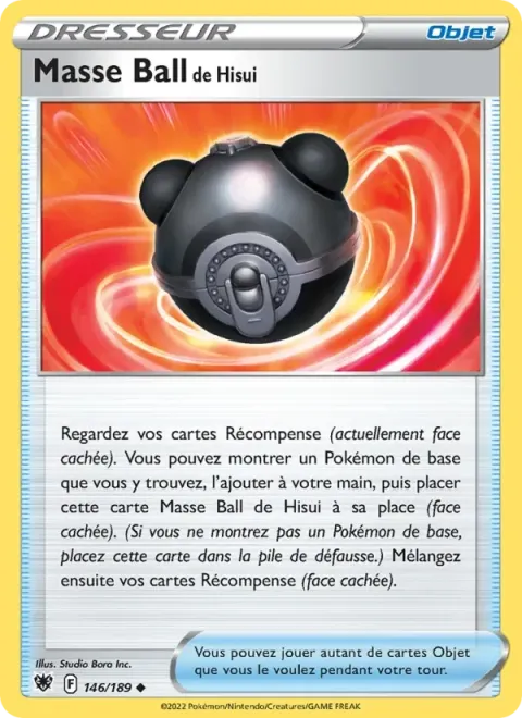 Carte Pokémon Masse Ball de Hisui 146/189, extension Astres Radieux