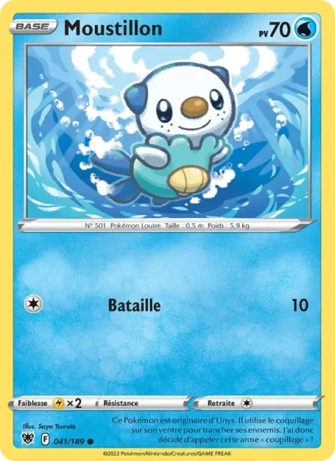 Carte Pokémon Moustillon 041/189, extension Astres Radieux