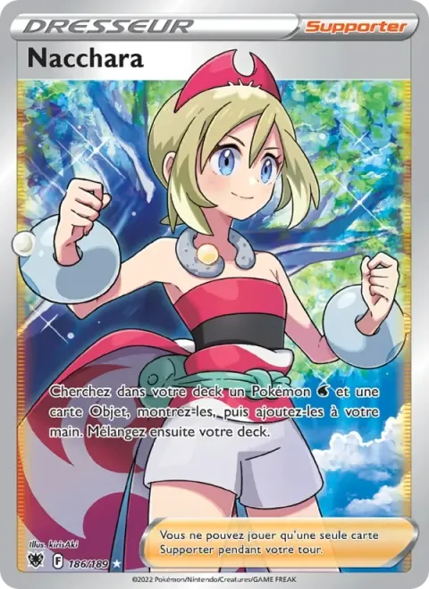 Carte Pokémon Nacchara 186/189, extension Astres Radieux