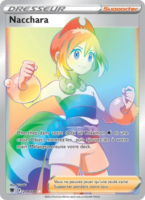 Carte Pokémon Nacchara 204/189, extension Astres Radieux