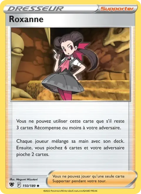 Carte Pokémon Roxanne 150/189, extension Astres Radieux