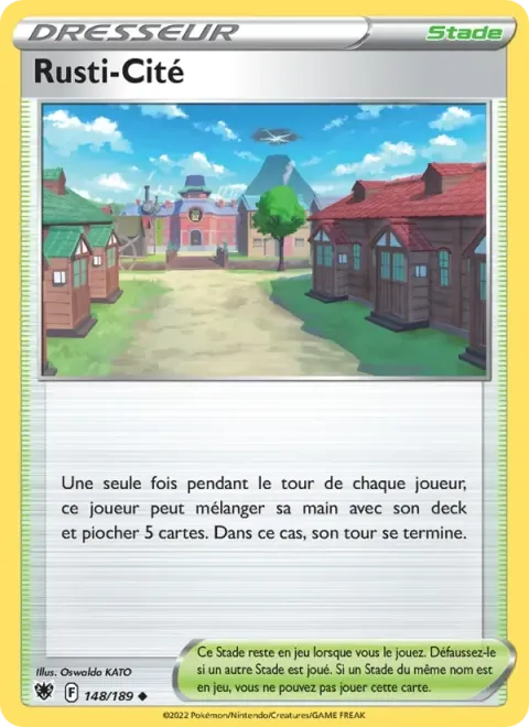 Carte Pokémon Rusti-Cité 148/189, extension Astres Radieux