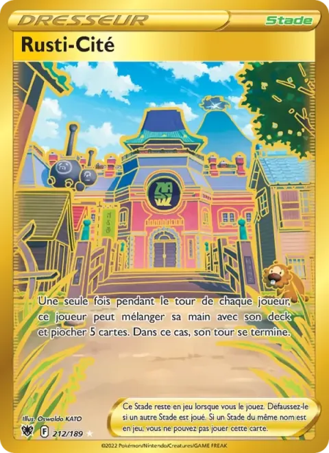 Carte Pokémon Rusti-Cité 212/189, extension Astres Radieux