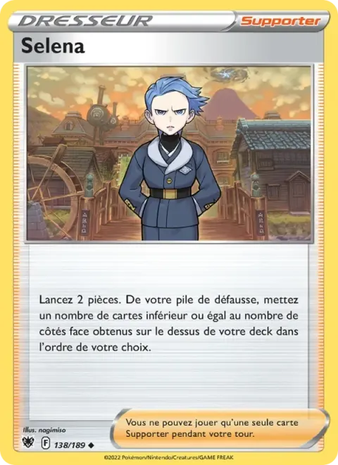 Carte Pokémon Selena 138/189, extension Astres Radieux