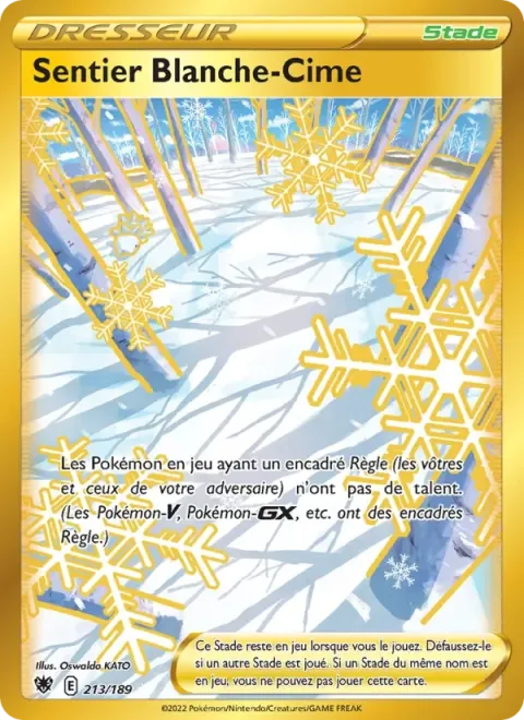 Carte Pokémon Sentier Blanche-Cime 213/189, extension Astres Radieux