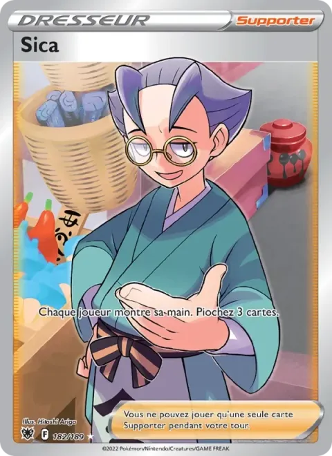 Carte Pokémon Sica 182/189, extension Astres Radieux