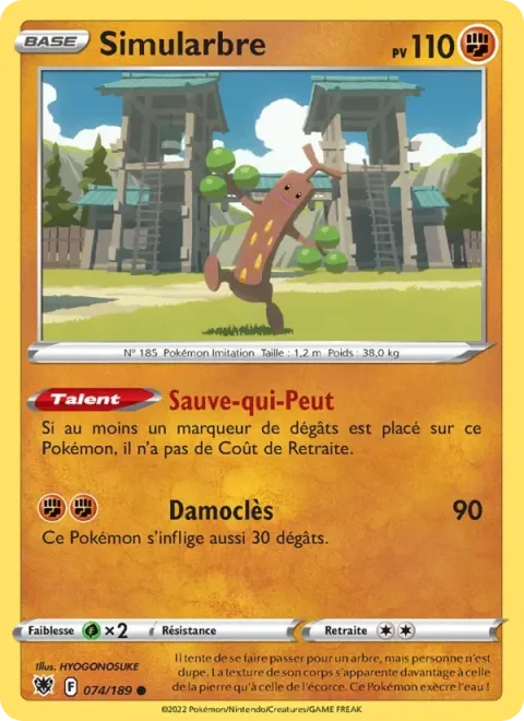 Carte Pokémon Simularbre 074/189, extension Astres Radieux