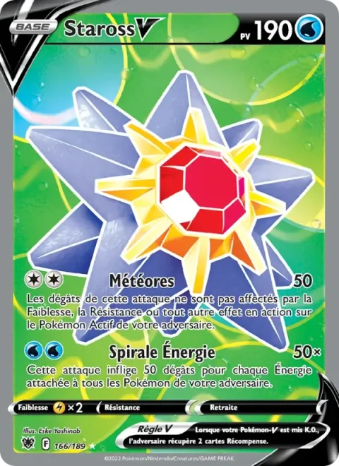 Carte Pokémon Staross V 166/189, extension Astres Radieux