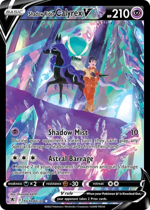 Carte Pokémon Sylveroy Cavalier d’Effroi V TG17/TG30, extension Astres Radieux
