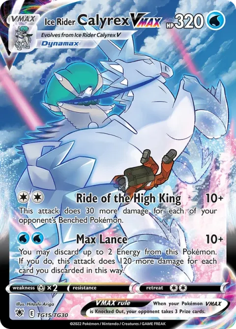 Carte Pokémon Sylveroy Cavalier du Froid VMAX TG15/TG30, extension Astres Radieux
