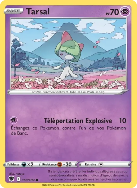 Carte Pokémon Tarsal 060/189, extension Astres Radieux