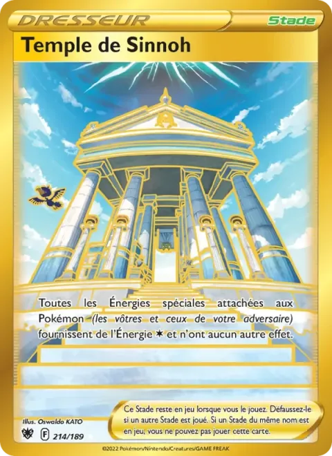 Carte Pokémon Temple de Sinnoh 214/189, extension Astres Radieux