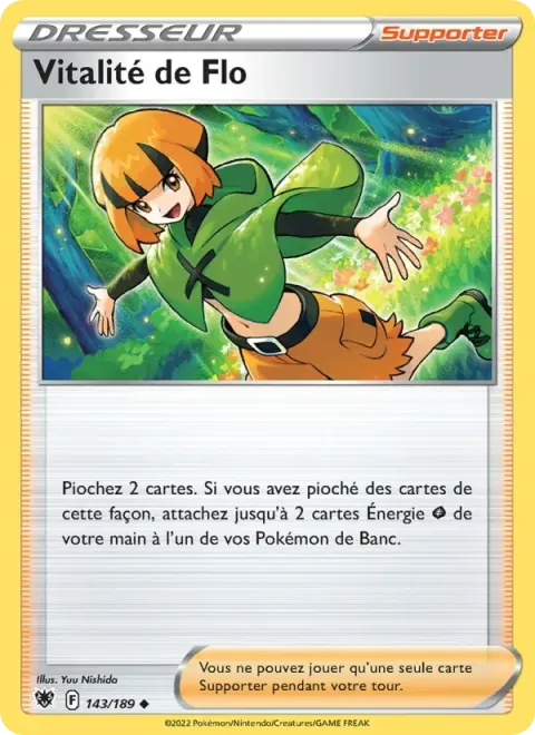 Carte Pokémon Vitalité de Flo 143/189, extension Astres Radieux