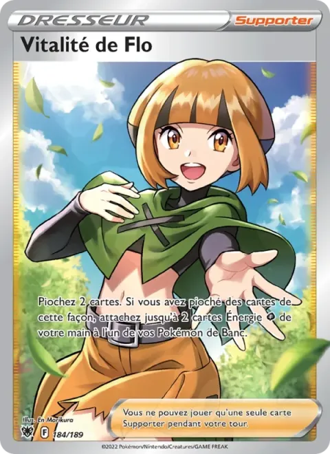 Carte Pokémon Vitalité de Flo 184/189, extension Astres Radieux