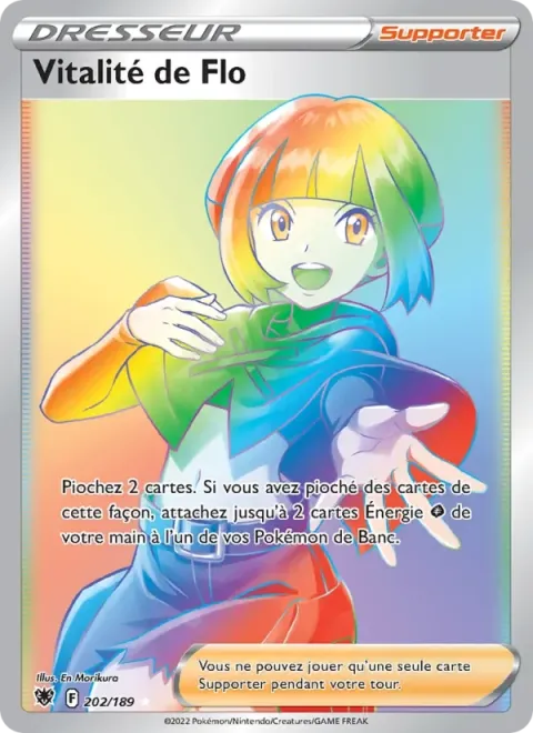 Carte Pokémon Vitalité de Flo 202/189, extension Astres Radieux